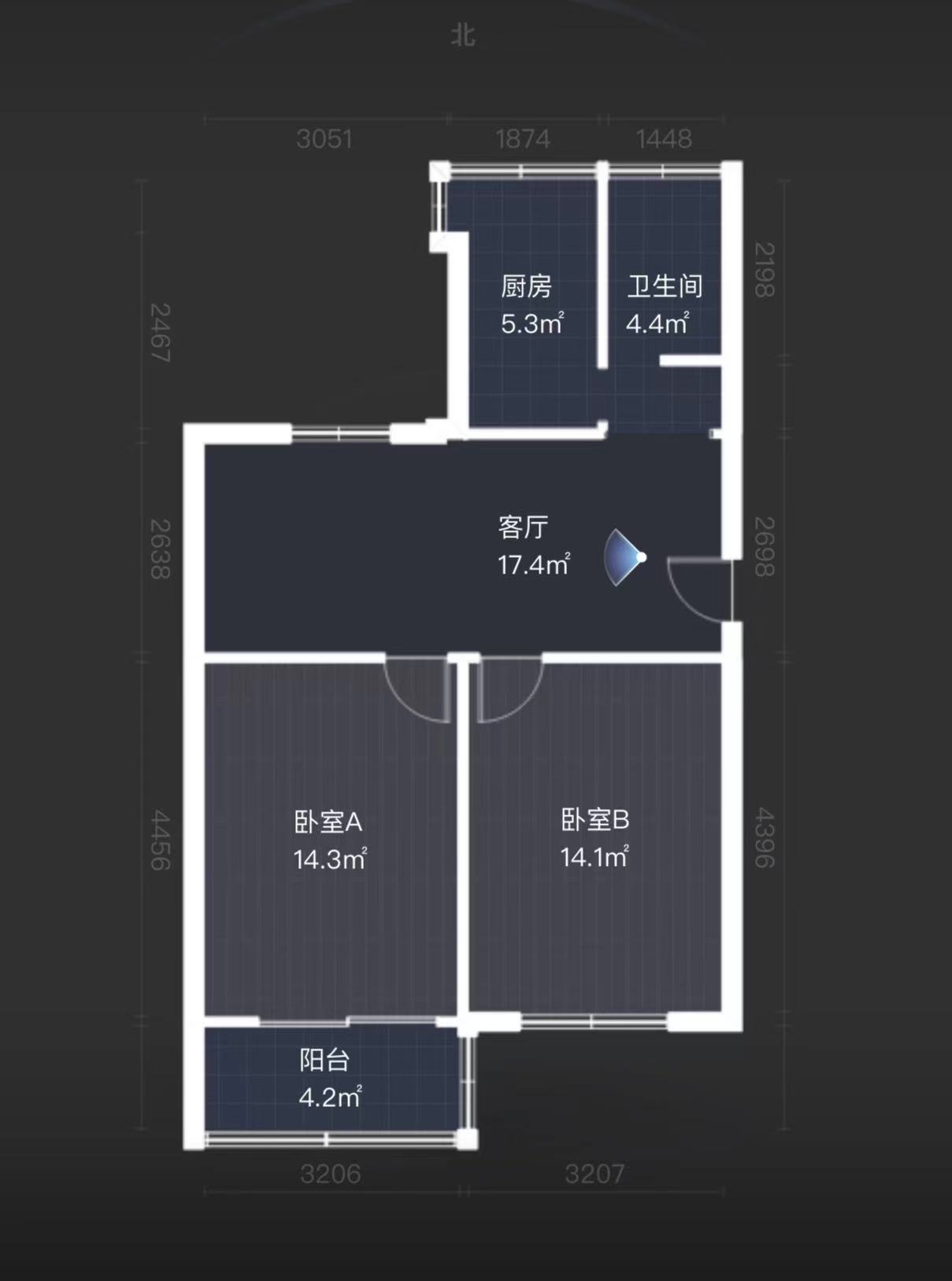 城港新村 2室2厅1卫 71.00m&sup2;