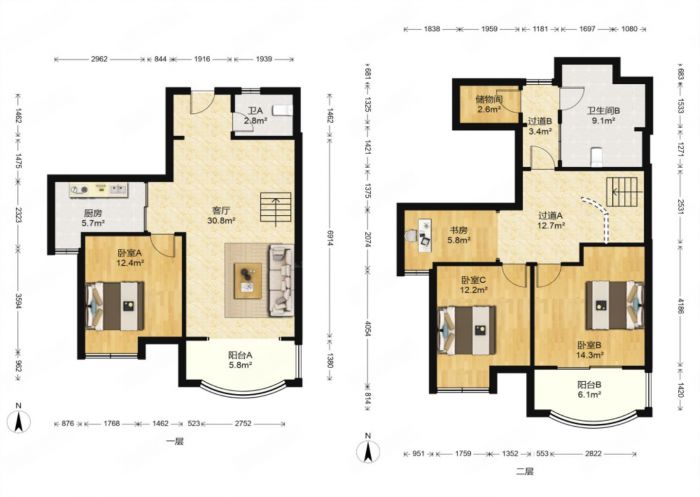 意邦绿墅湾 4室2厅2卫 130.00m&sup2;