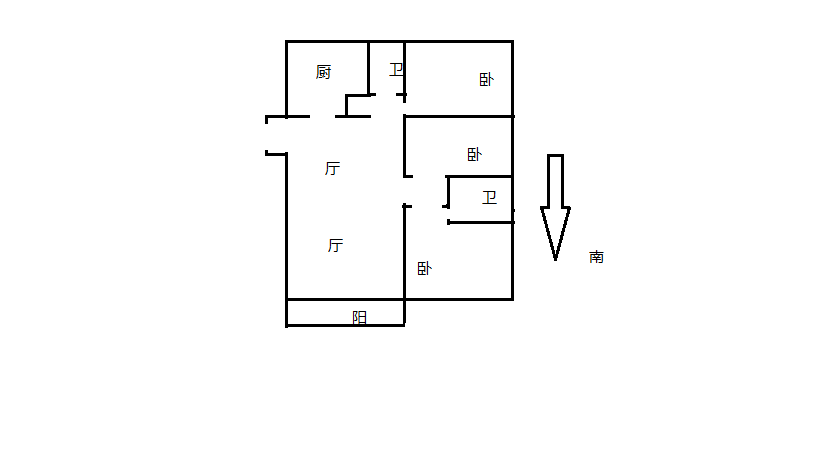 景华城 3室2厅2卫 132m&sup2;
