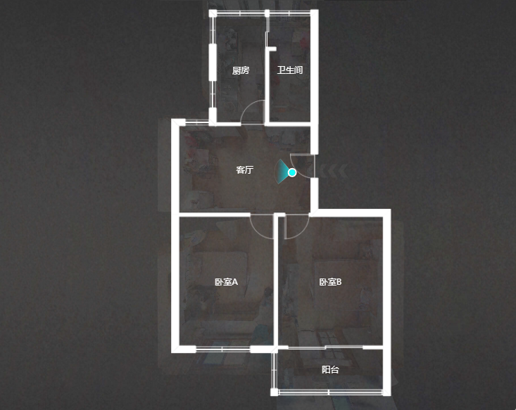 虹桥东村 2室1厅1卫 65.61m&sup2;