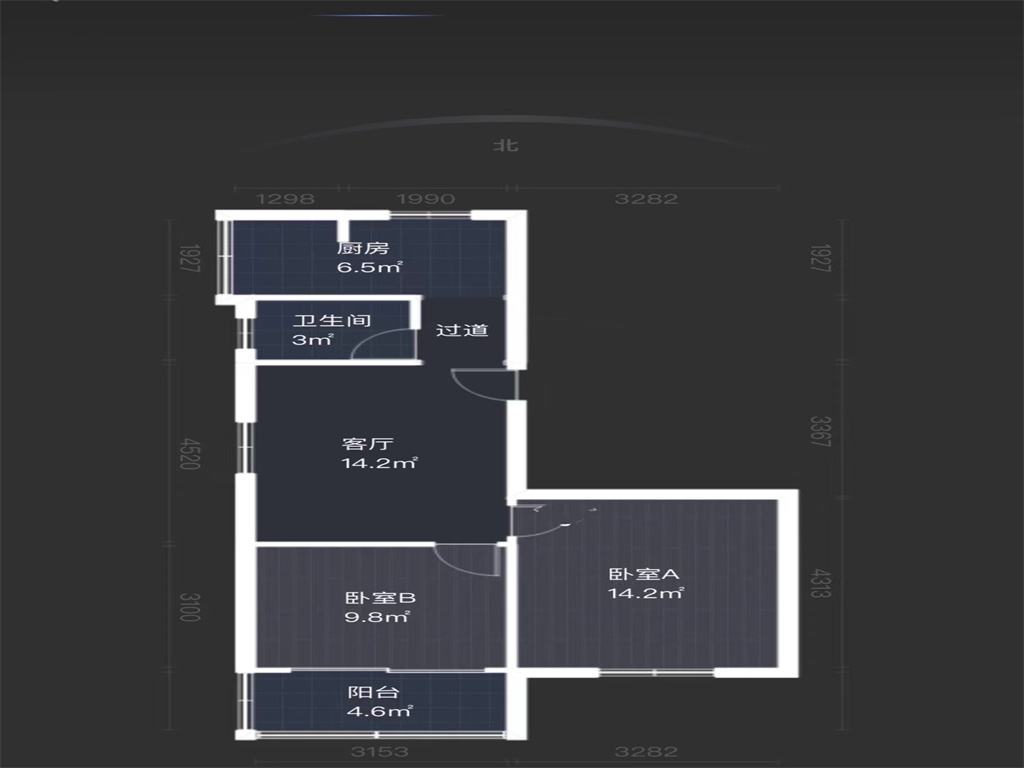 万象西园 2室1厅1卫 68m&sup2;