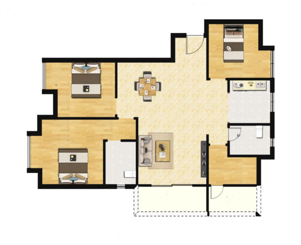 中海碧林湾 3室2厅2卫 128m&sup2;