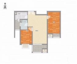恒盛豪庭 2室2厅1卫 95m&sup2;