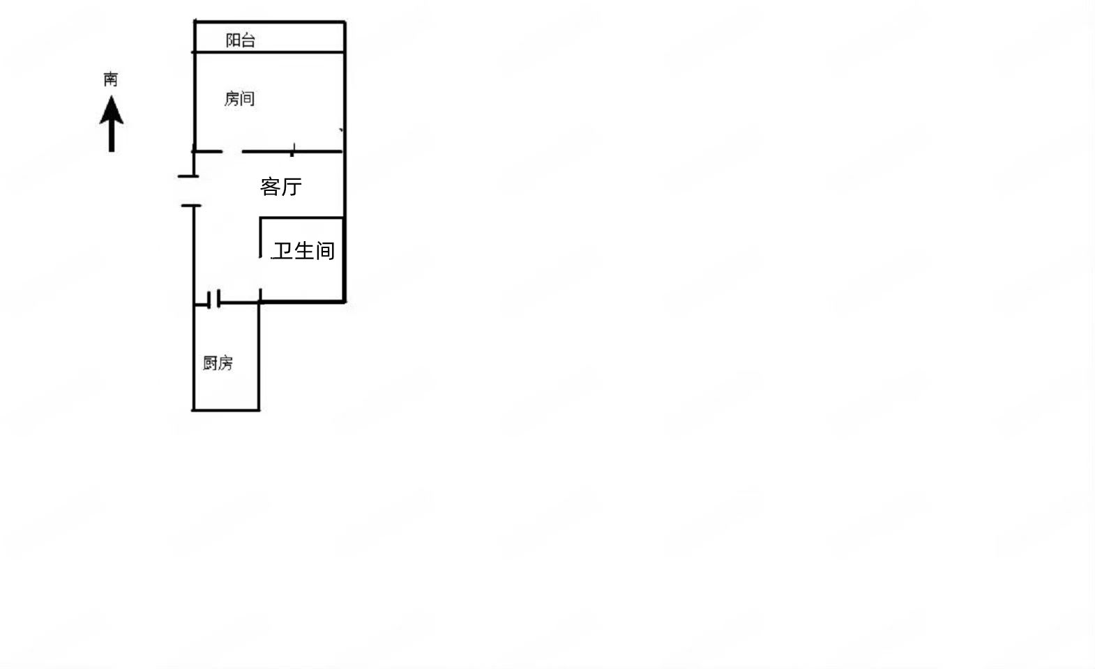 虹桥南村 1室1厅1卫 53.00m&sup2;