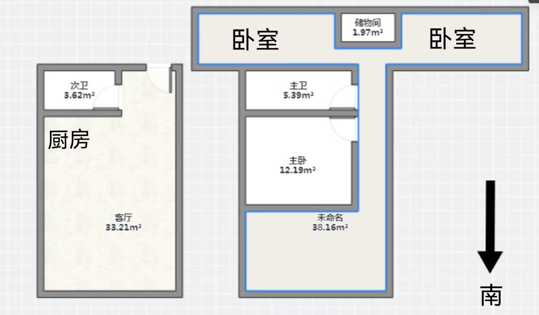 华都商业广场 3室2厅1卫 68.19m&sup2;