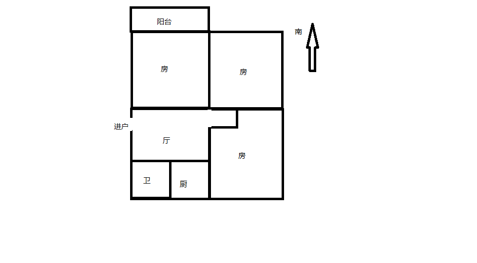 东赵家巷 3室1厅1卫 78.00m&sup2;