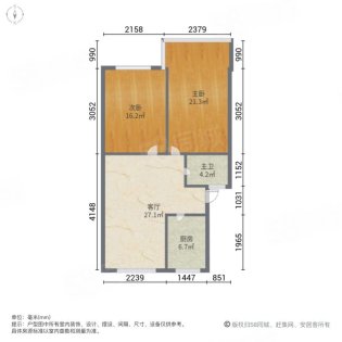 天馨花苑 2室1厅1卫 81.57m&sup2;