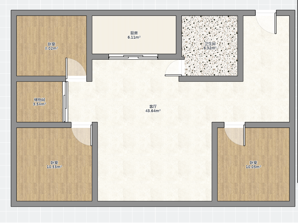 森大蒂花苑北区 3室2厅1卫 135m&sup2;