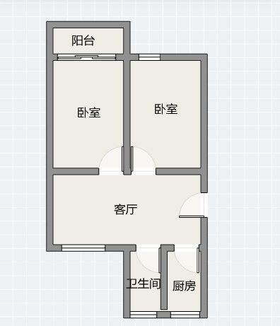 白家园 2室2厅1卫 69.70m&sup2;