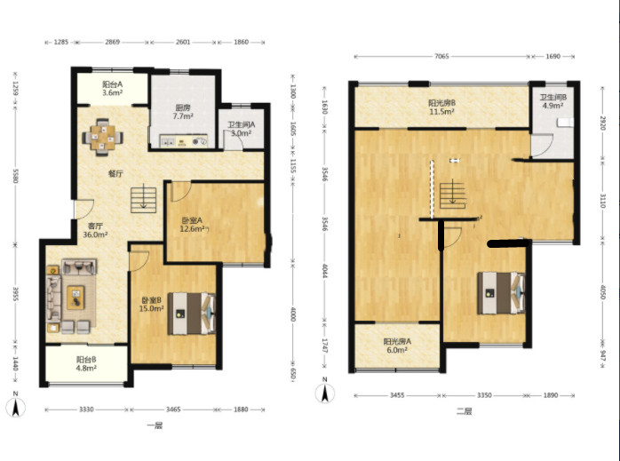 天一裕景苑 4室3厅3卫 131m&sup2;