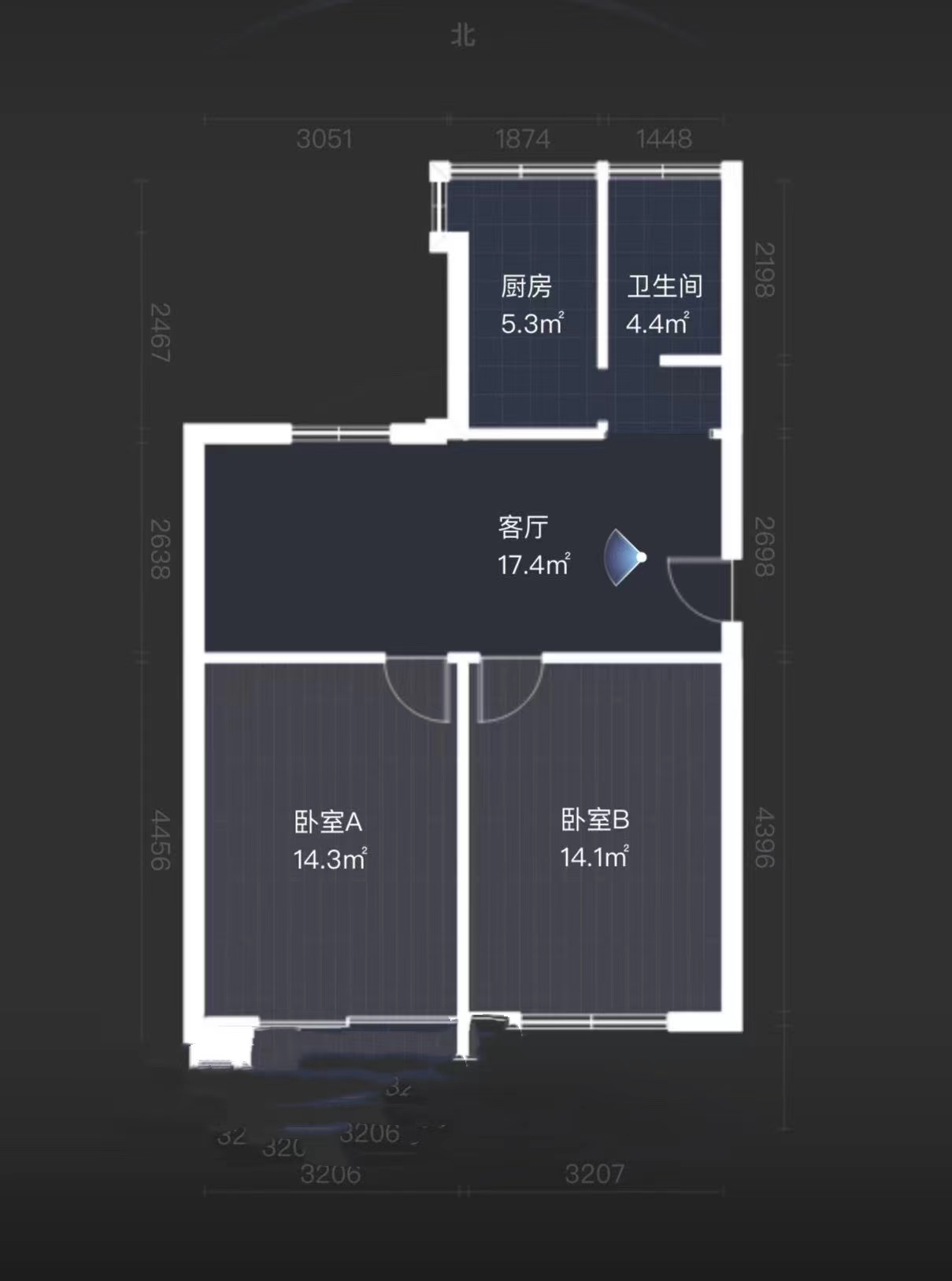 城港新村 2室1厅1卫 71.13m&sup2;