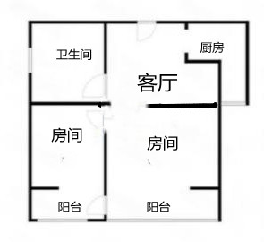 中南世纪城南区 2室2厅1卫 105.00m&sup2;