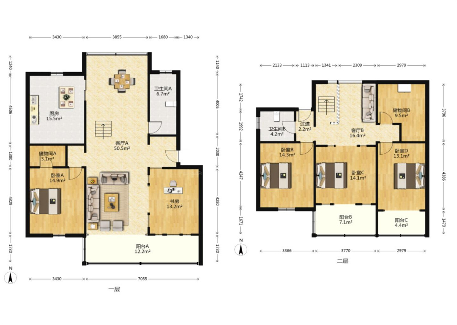 北郭东村南区 5室2厅2卫 129.58m&sup2;