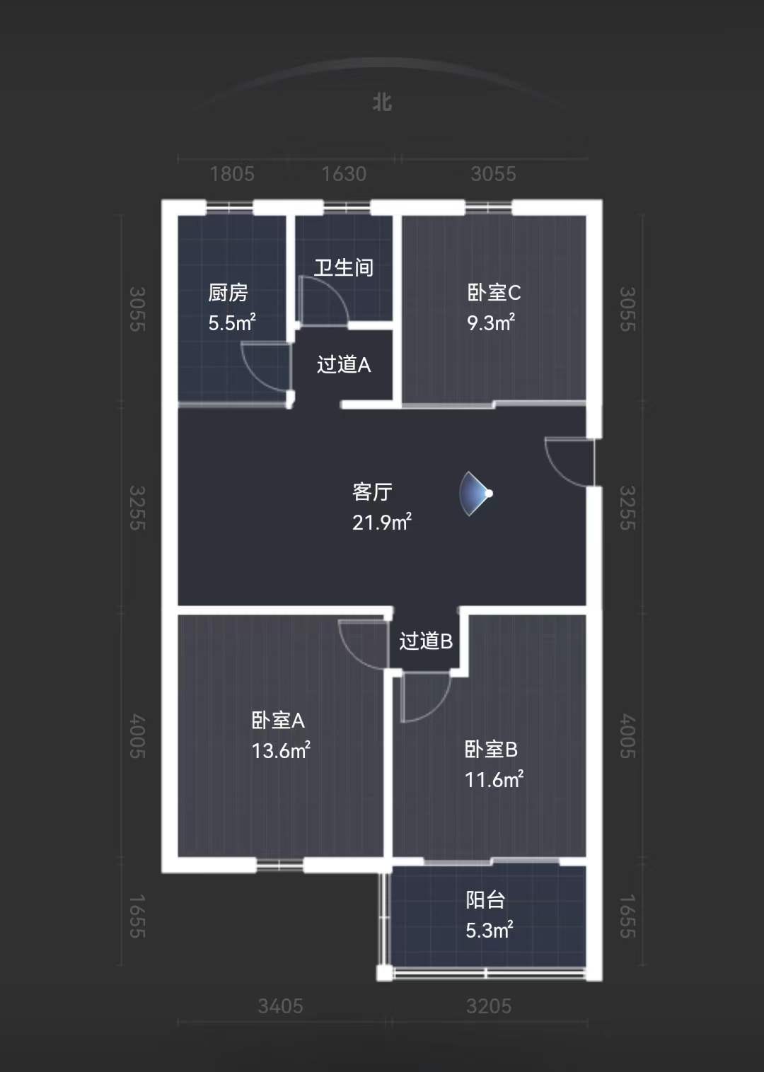 学田北苑 3室2厅1卫 99m&sup2;