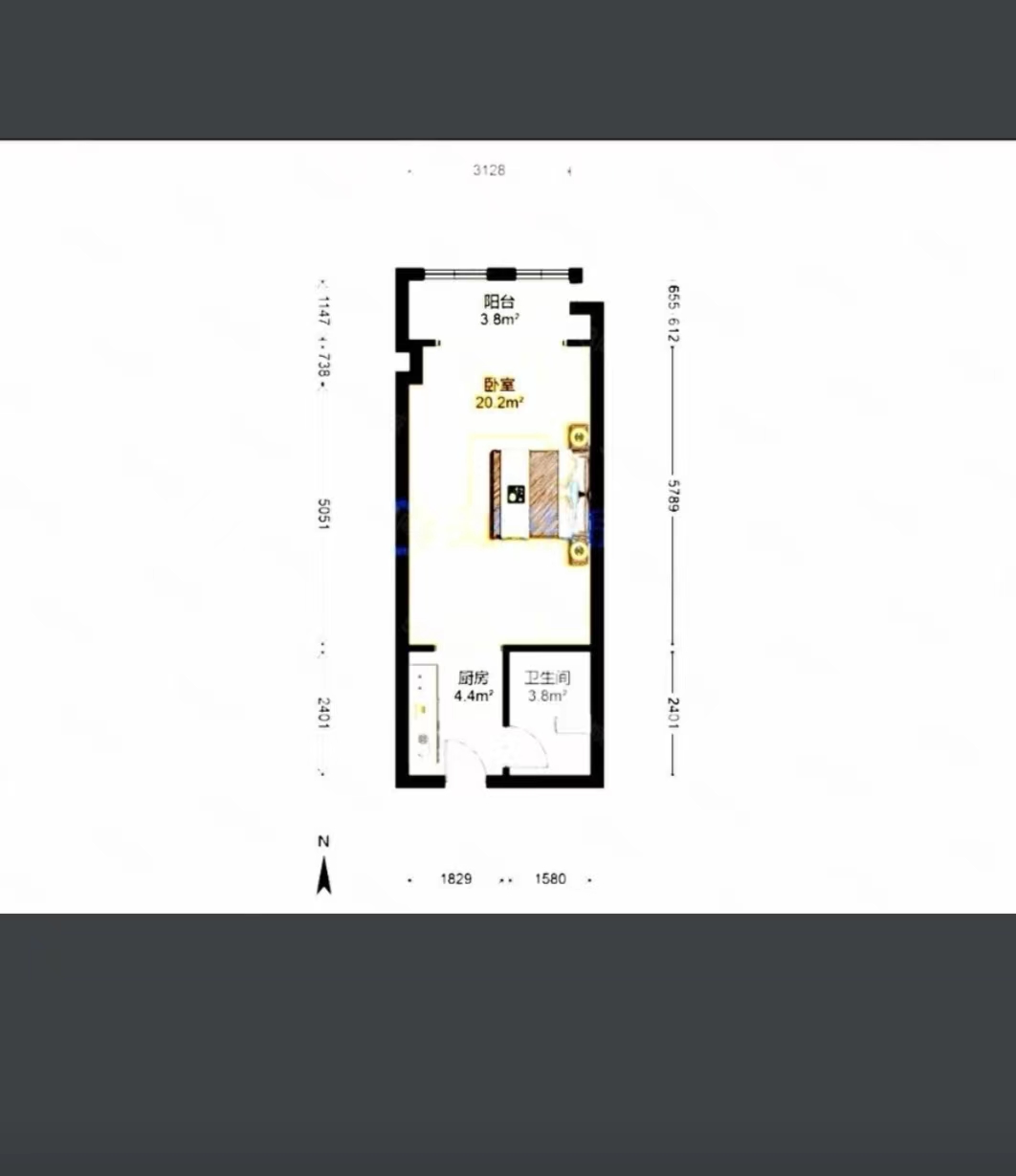 华润万象公馆 1室1厅1卫 48m&sup2;