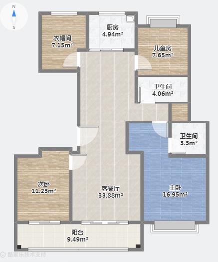 崇川金茂府 4室2厅2卫 140m&sup2;