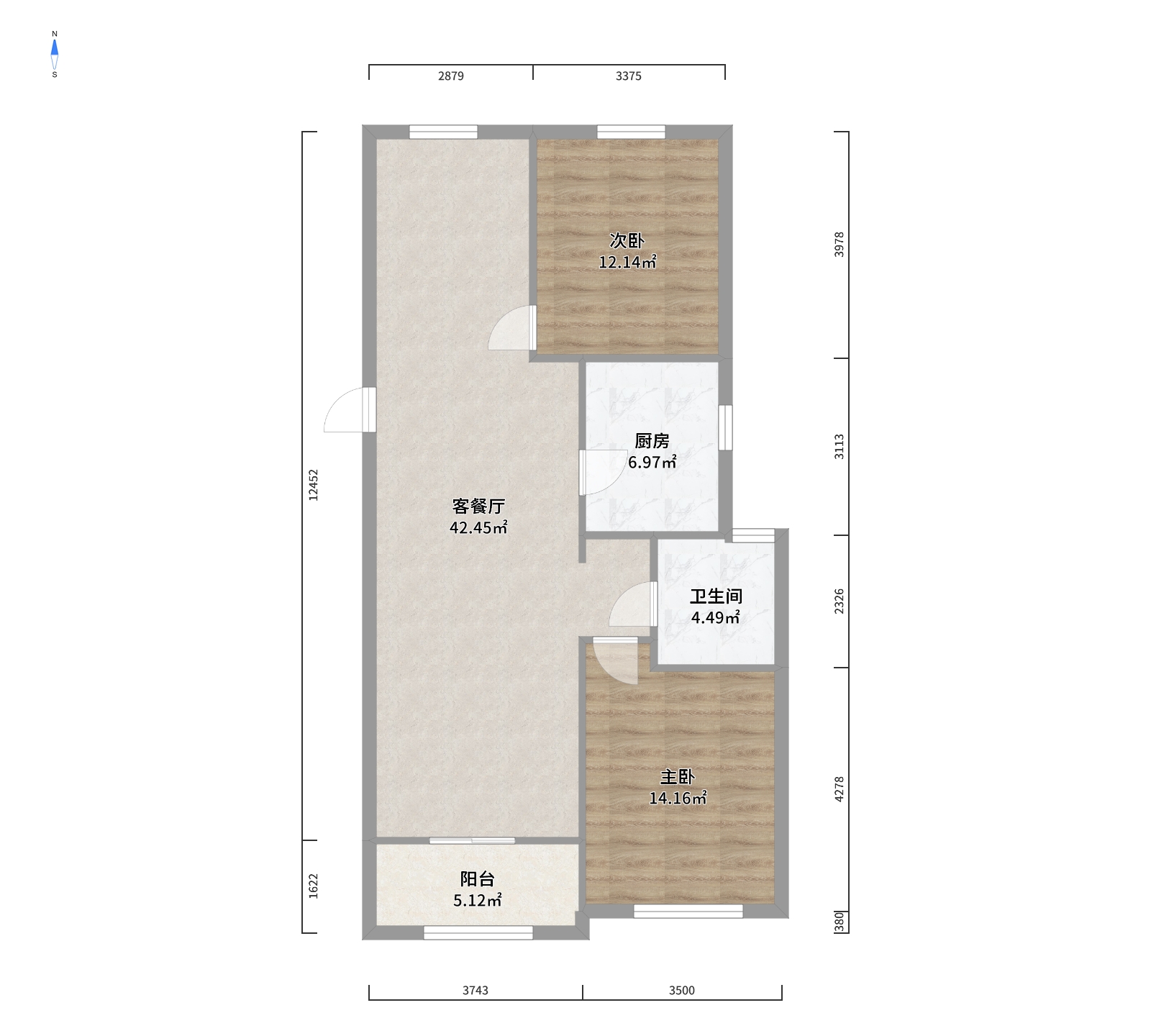 和融&bull;优山美地名邸 3室1厅1卫 117m&sup2;