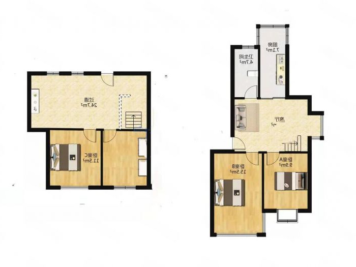 天一裕景苑 4室2厅2卫 118m&sup2;