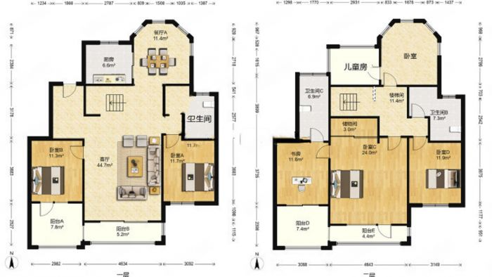 军山花园 6室3厅3卫 240m&sup2;