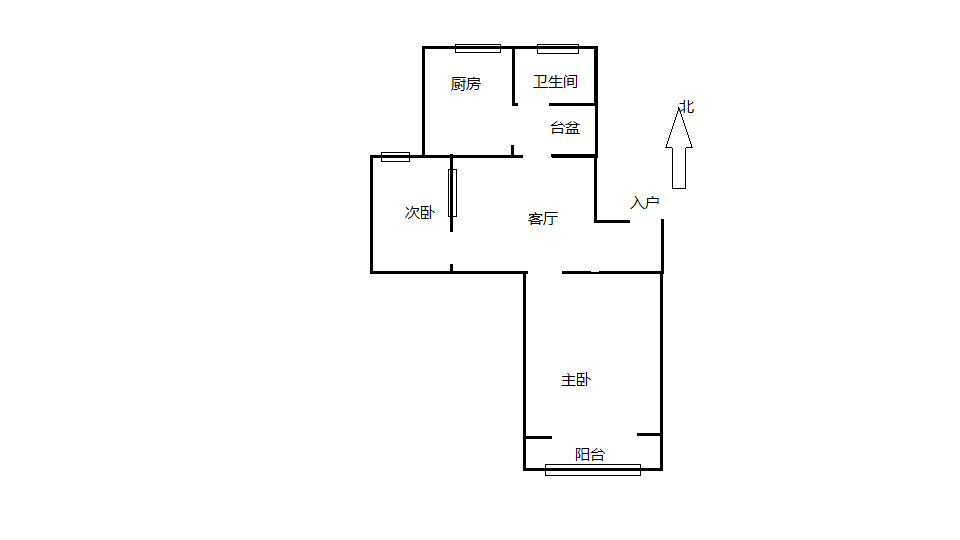 外滩小区 2室1厅1卫 56.00m&sup2;