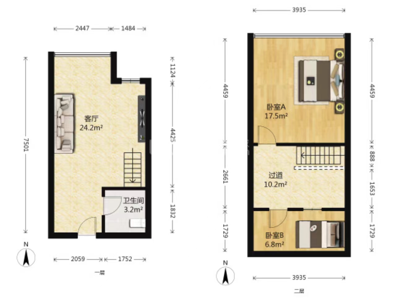 人民东路699号京扬数码城 1室1厅1卫 42.24m&sup2;
