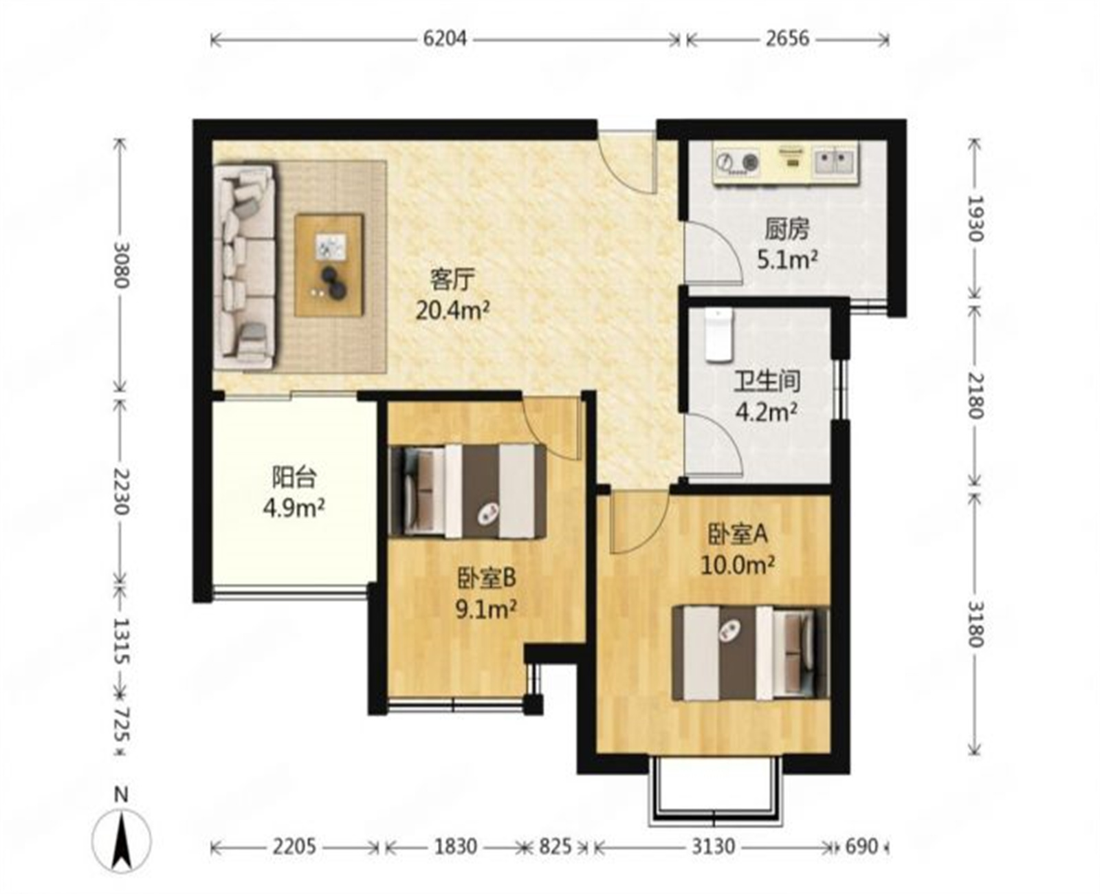小石桥花苑 5室2厅2卫 183m&sup2;