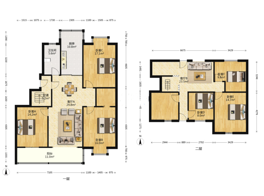 德民花苑东区 5室2厅2卫 220.88m&sup2;