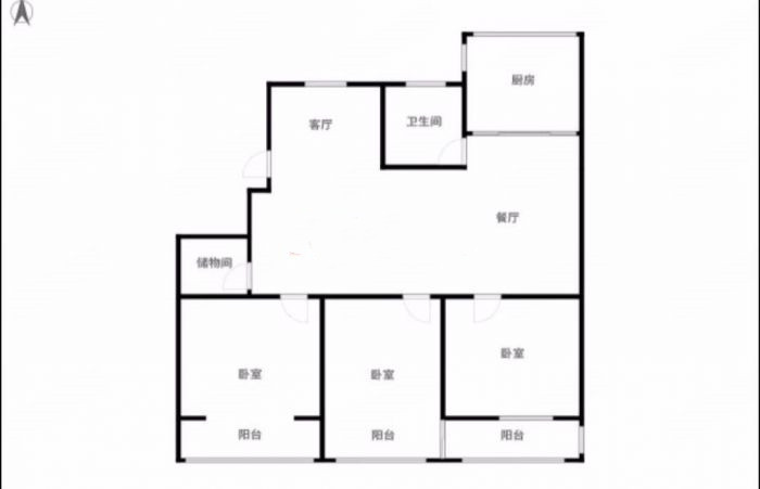 德民花苑 3室2厅1卫 118.28m&sup2;