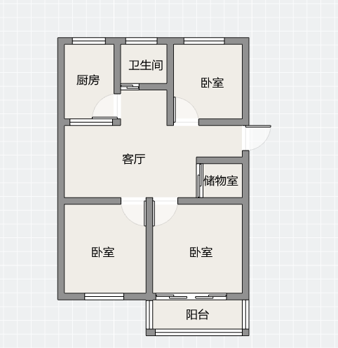 紫东花苑 3室1厅1卫 103.5m&sup2;