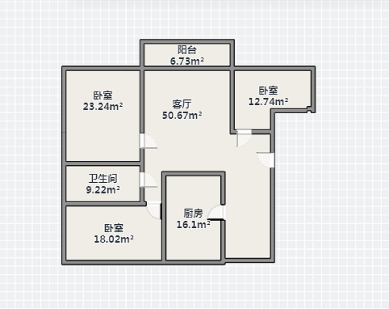瑞景广场 3室2厅1卫 130m&sup2;