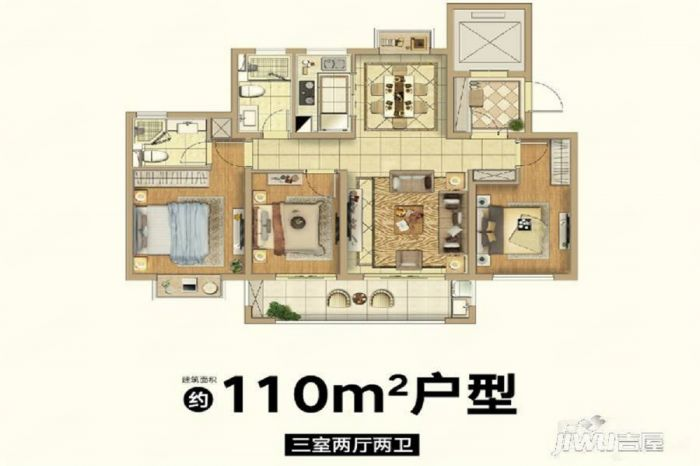 佳期漫 3室2厅2卫 109.99m&sup2;
