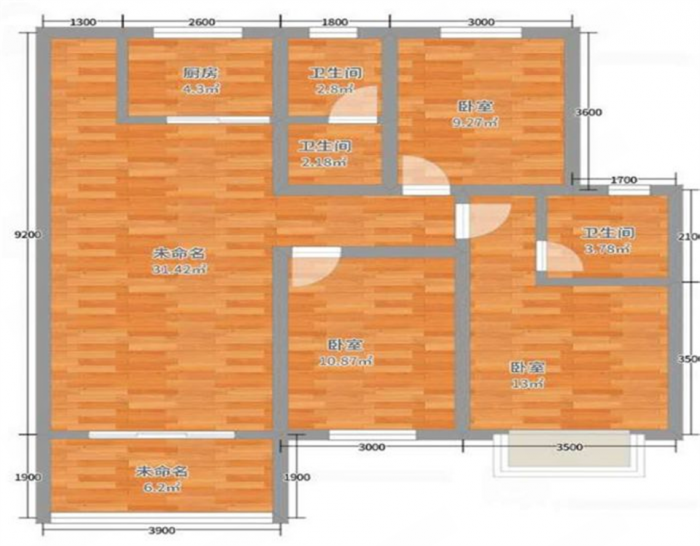 林肯公园 3室2厅2卫 113m&sup2;