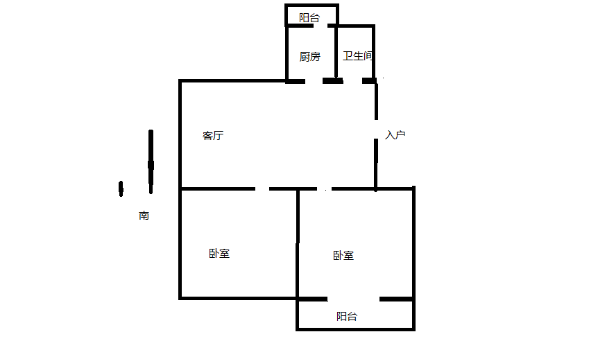 外滩花苑 2室1厅1卫 89.41m&sup2;