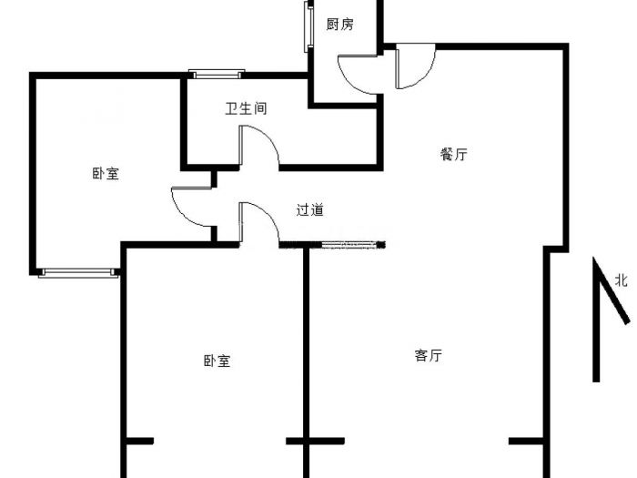 盛和花半里 2室2厅1卫 103m&sup2;