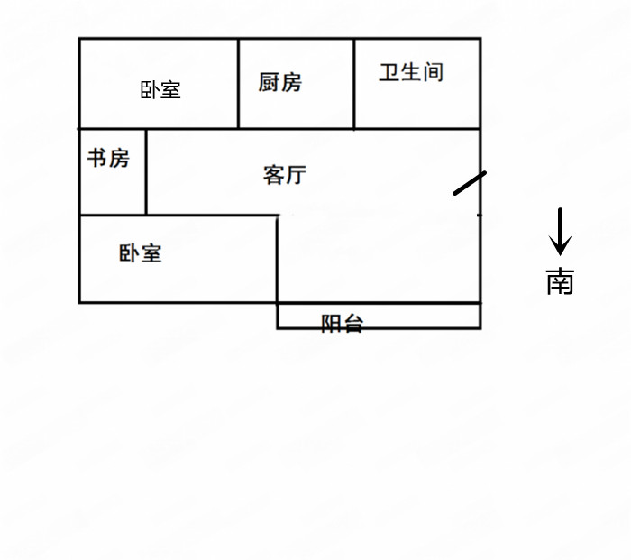 锦安花园 3室1厅1卫 107.00m&sup2;