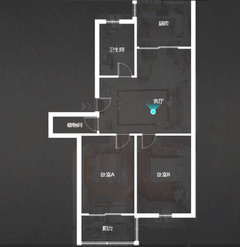 恒基花苑 2室2厅1卫 80m&sup2;