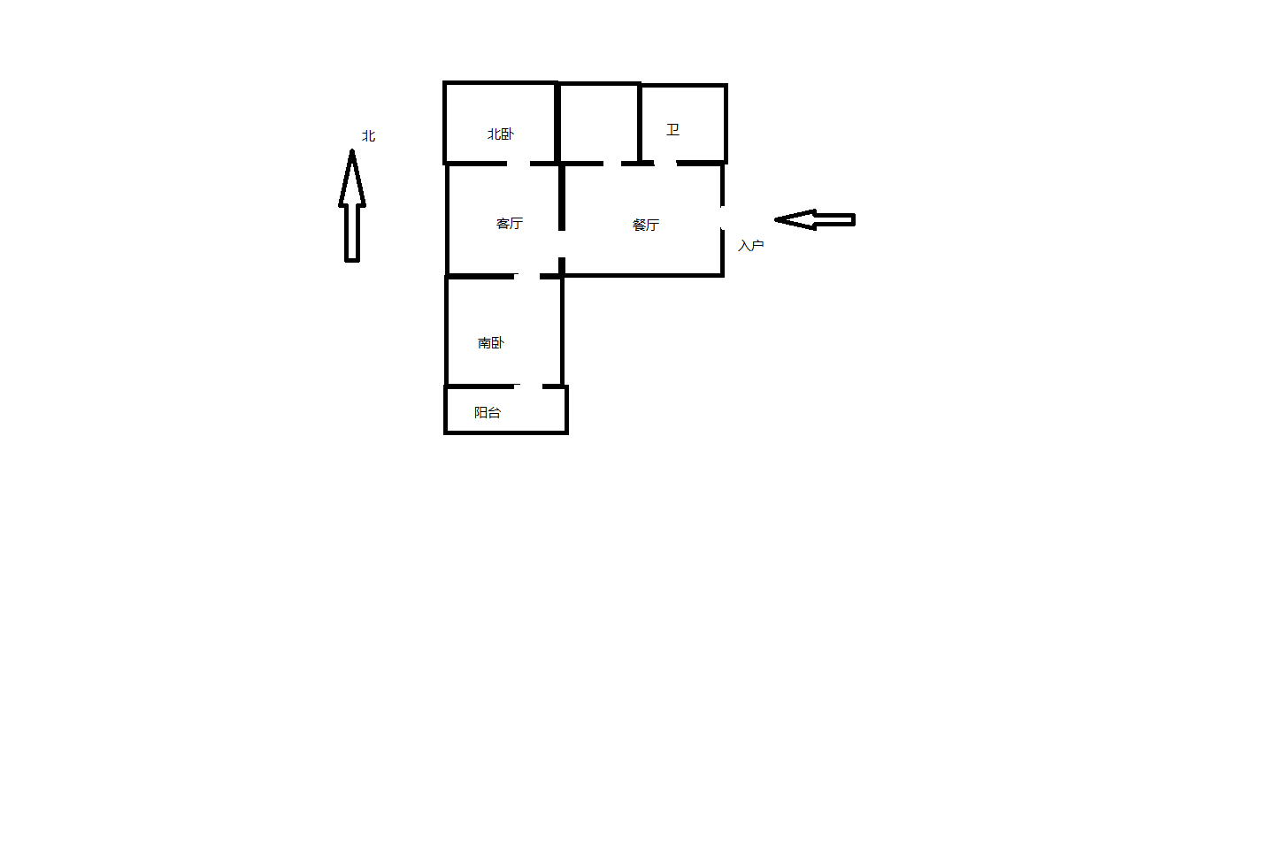 新建路新村 2室1厅1卫 60m&sup2;