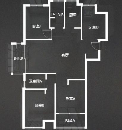 苏建阳光新城 4室2厅2卫 143m&sup2;