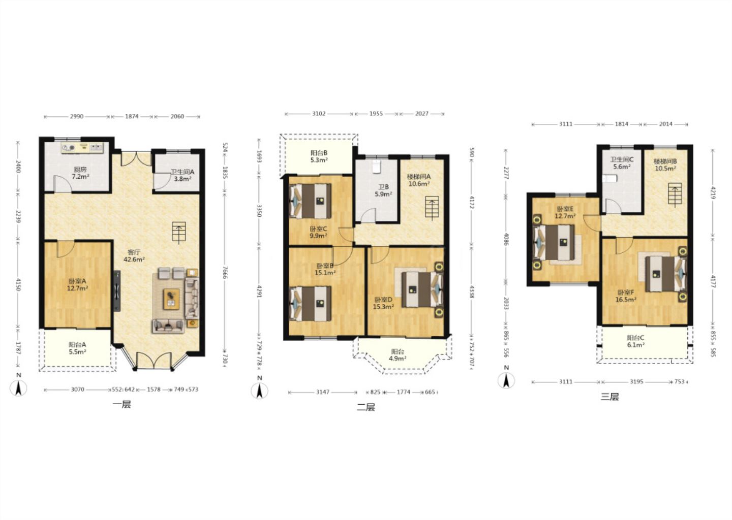 星湖花园 5室3厅2卫 253.97m&sup2;