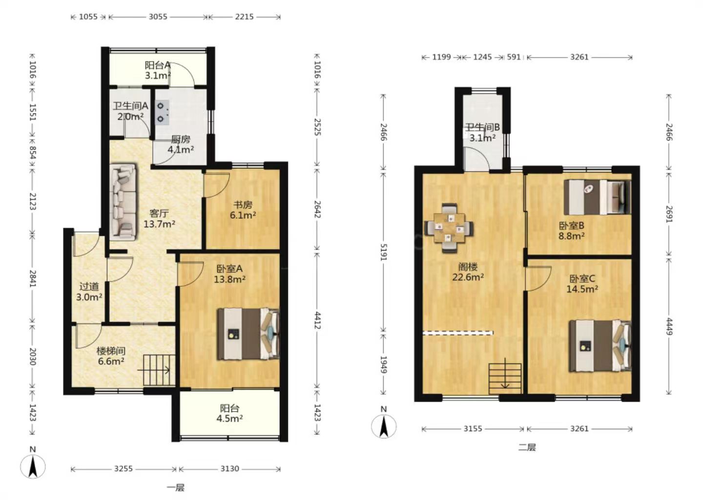北濠桥东村 3室1厅1卫 69.00m&sup2;