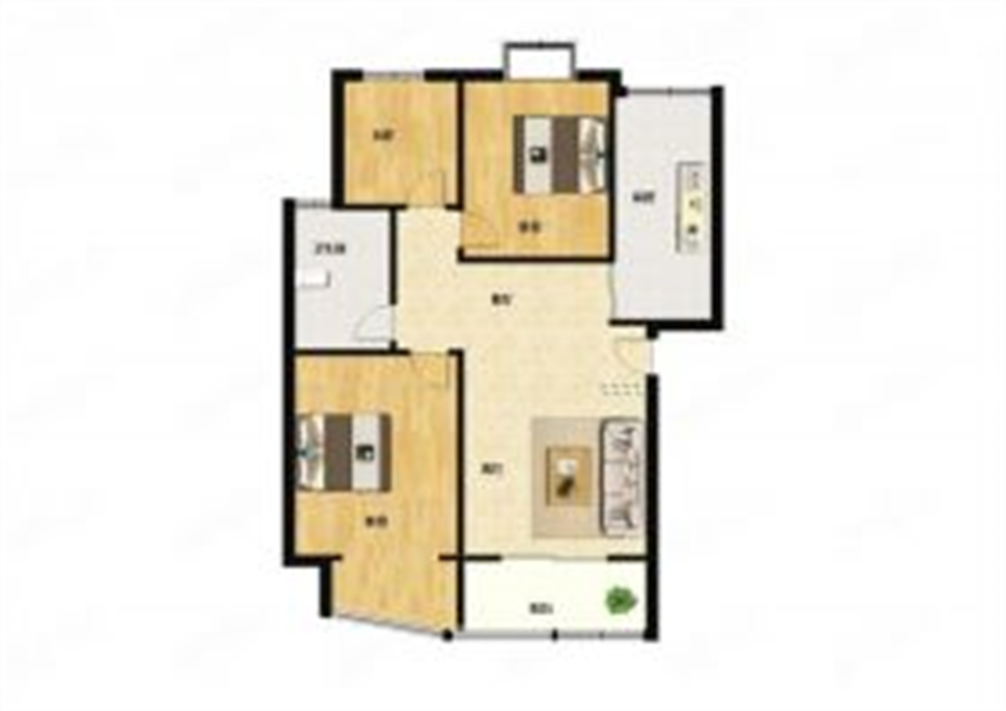 东晖花园 3室2厅1卫 95m&sup2;