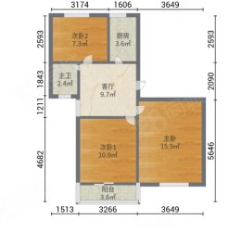 城南新村(崇川区) 2室1厅1卫 71.23m&sup2;