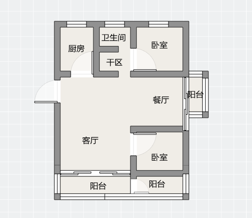 苏建名都城 3室2厅1卫 108m&sup2;