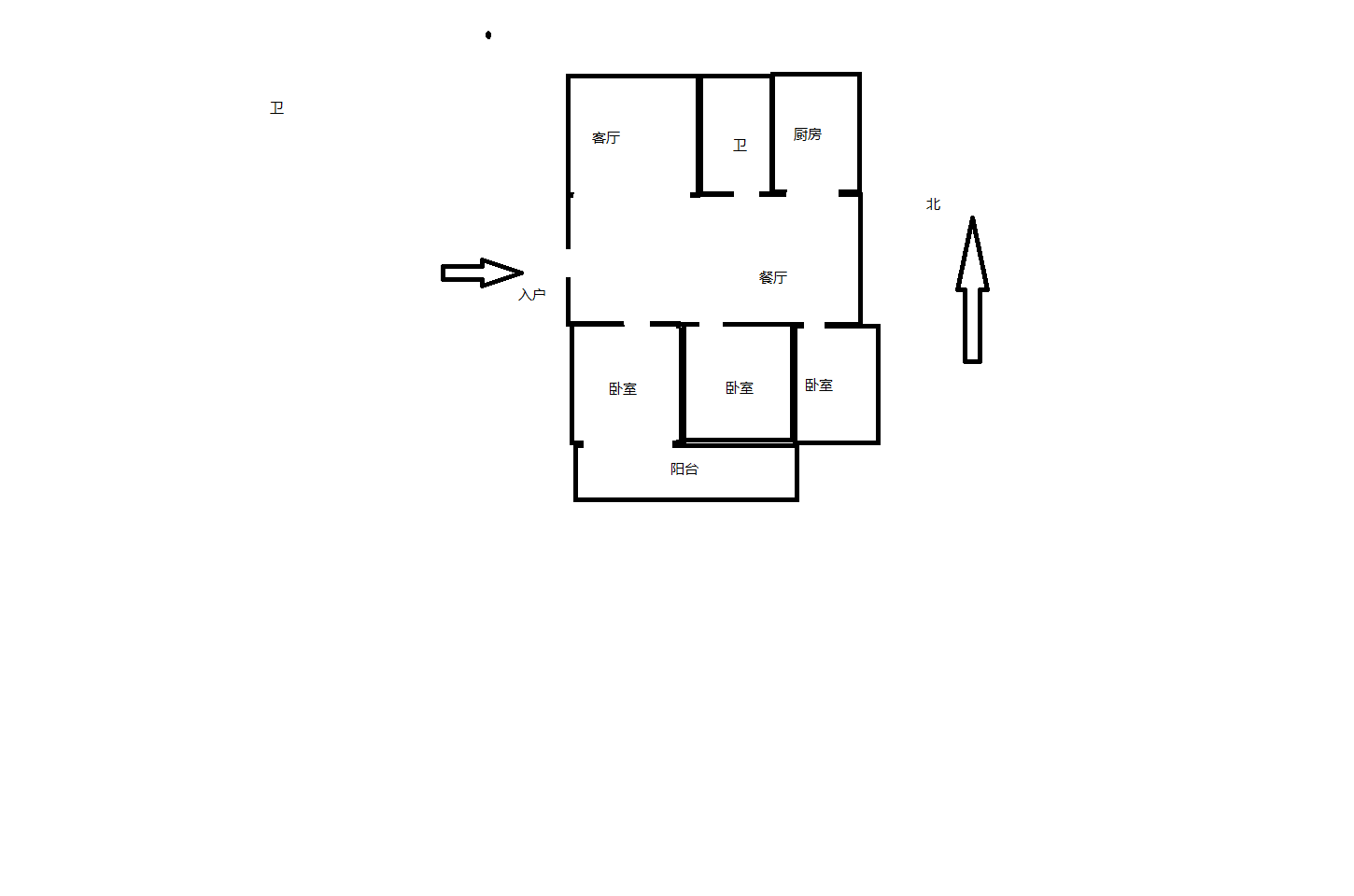 健康公寓 3室2厅1卫 132m&sup2;