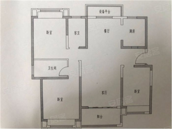 南通雅居乐花园 3室2厅2卫 127m&sup2;