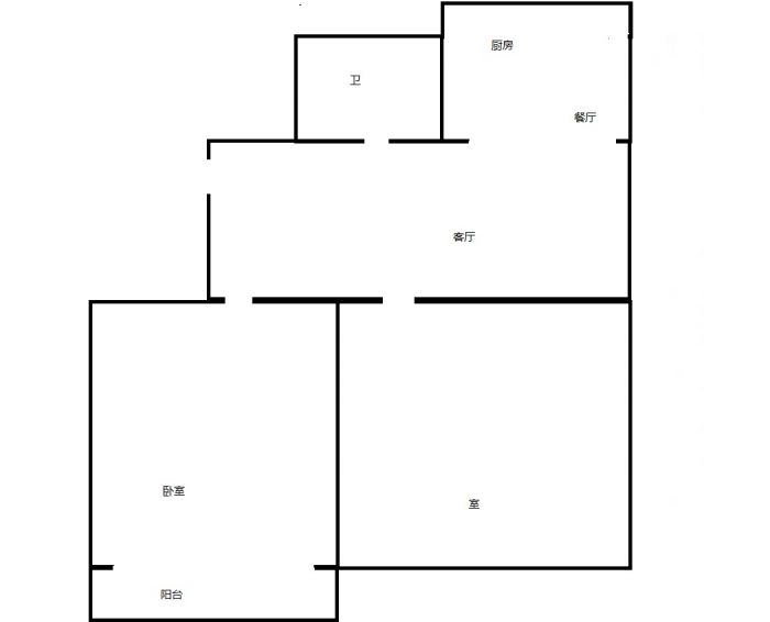 天山花苑 2室1厅1卫 80m&sup2;