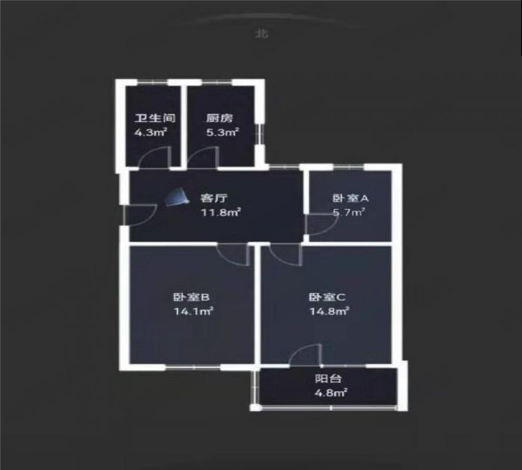 南川园新村 3室2厅1卫 120m&sup2;