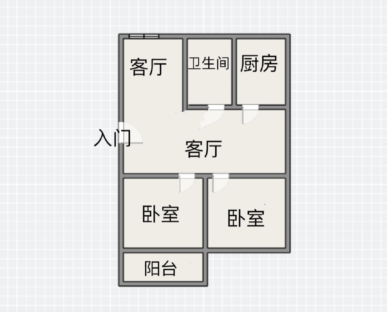 银花苑 2室1厅1卫 83m&sup2;