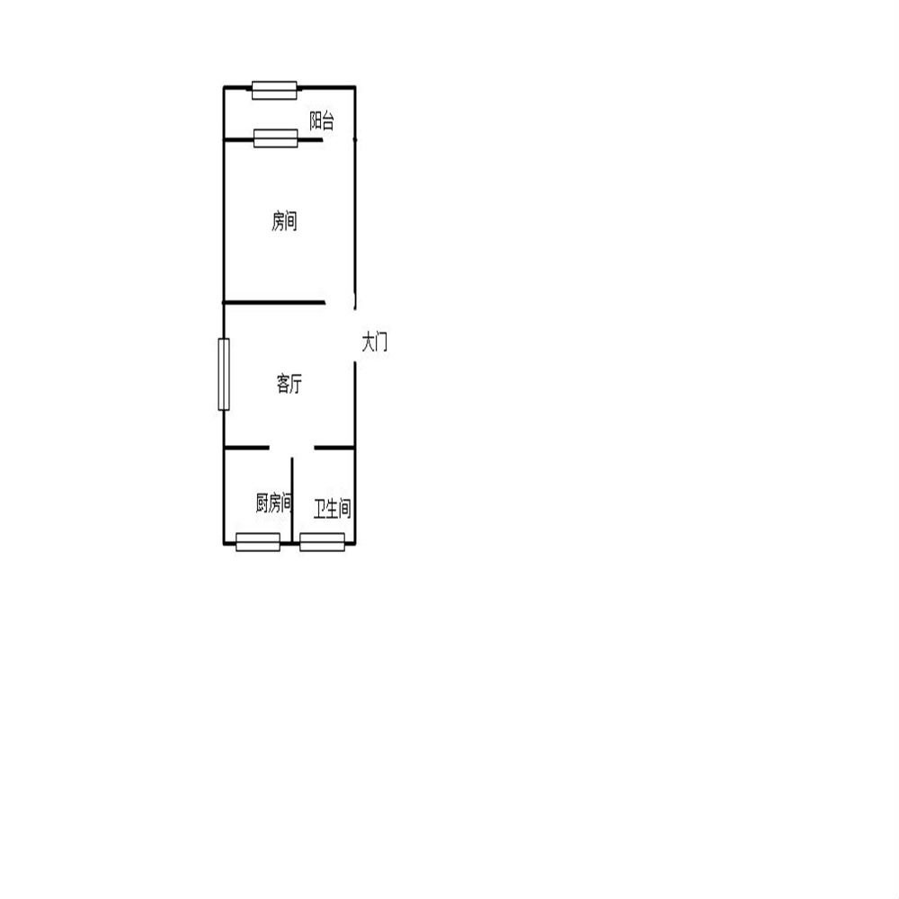 新开苑南区 1室1厅1卫 53m²