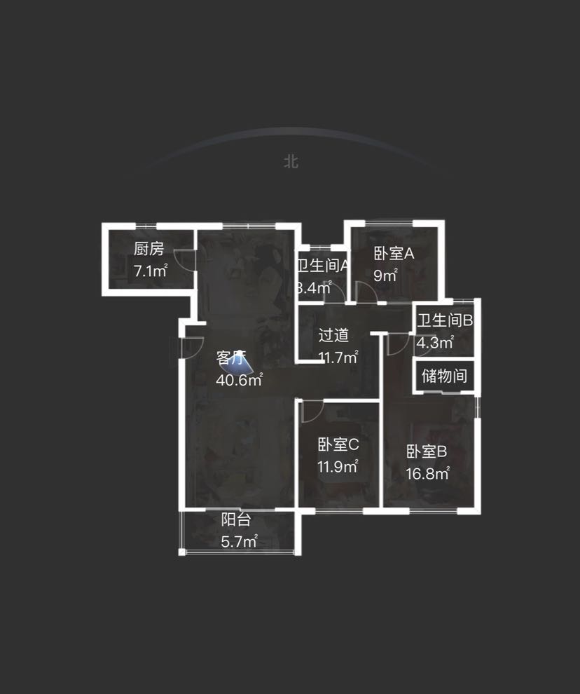 玖珑城 3室2厅2卫 163m&sup2;